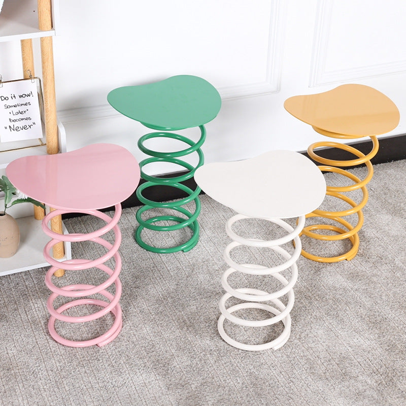 Contemporary Creative Spring Round Iron Plastic Dining Chair For Dining Room