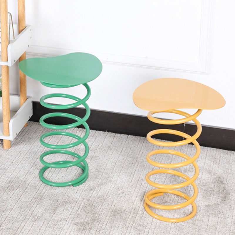 Contemporary Creative Spring Round Iron Plastic Dining Chair For Dining Room