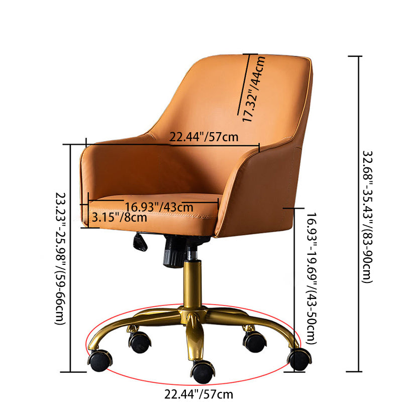 Moderner Luxus-Schreibtischstuhl aus quadratischem Leder und Aluminium mit Rückenlehne und Armlehne für das Home Office 