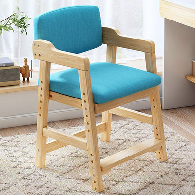 Tabouret de coiffeuse en bois massif à haute résilience avec dossier et accoudoirs pour chambre à coucher 