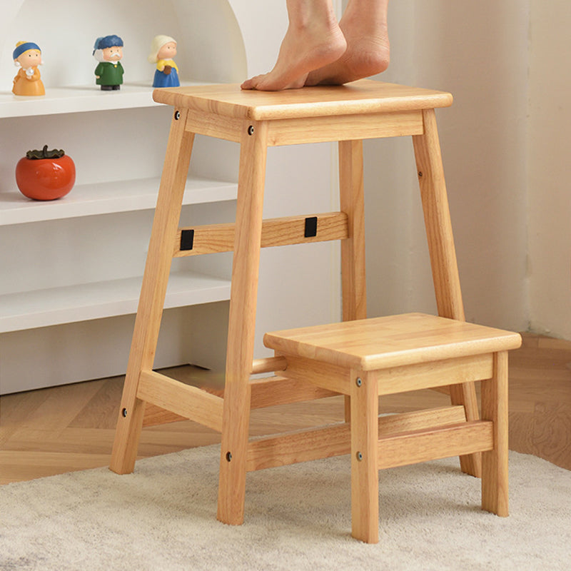 Modern Minimalist Folding Square Trapezoid Solid Wood Shoe Stool For Living Room