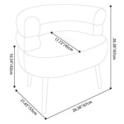 Chaise d'appoint en acier au carbone avec dossier en agneau courbé de simplicité moderne pour le salon 