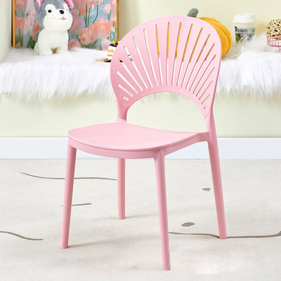 Modern Minimalist Hollow Bend Square Plastic Dining Chair Backrest For Dining Room