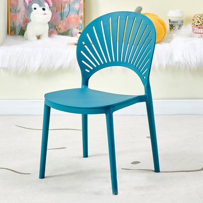 Modern Minimalist Hollow Bend Square Plastic Dining Chair Backrest For Dining Room