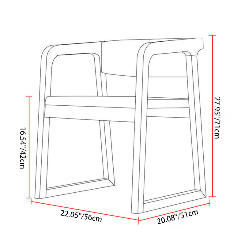 Traditional Chinese Bent Square Right Angle Leather Cotton Linen Solid Wood Dining Chair Backrest For Dining Room