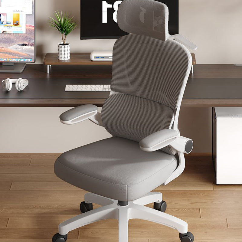 Chaise de bureau en acier au carbone avec dossier et accoudoir en maille carrée double minimaliste moderne pour la maison et le bureau 