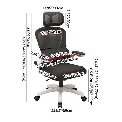 Chaise de bureau en acier au carbone avec dossier et accoudoir en maille carrée double minimaliste moderne pour la maison et le bureau 