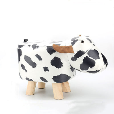 Contemporary Creative Kids Fabric Wood Sponge Animal Elephant Footstool For Entryway