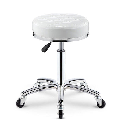 Modern Simplicity Leather Sponge Plastic Steel Round Checked Pattern Bar Stool Adjustable For Kitchen