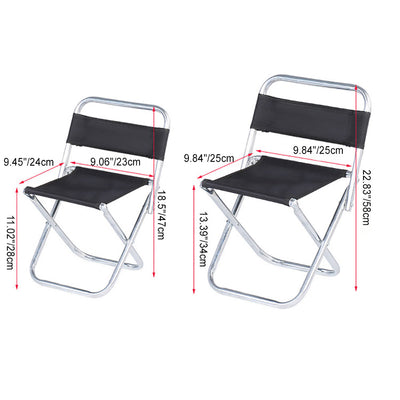 Moderner Einfachheitsstoff Metall Quadrat Outdoor Stuhl Rückenlehne Faltbar Für Draußen 