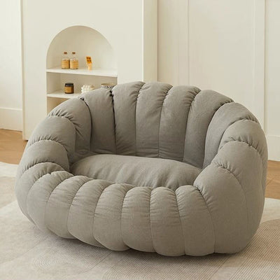 Contemporary Nordic Snowflake Fleece EPS Flower Round Sofa Footrest For Bedroom