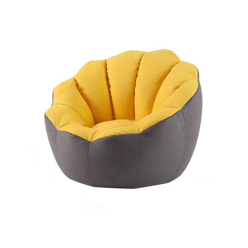 Contemporary Scandinavian Fine Cotton Particle Petal Lazy Round Sofa Footrest For Living Room