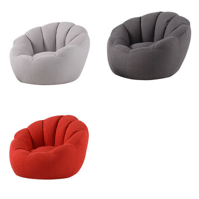 Contemporary Scandinavian Fine Cotton Particle Petal Lazy Round Sofa Footrest For Living Room