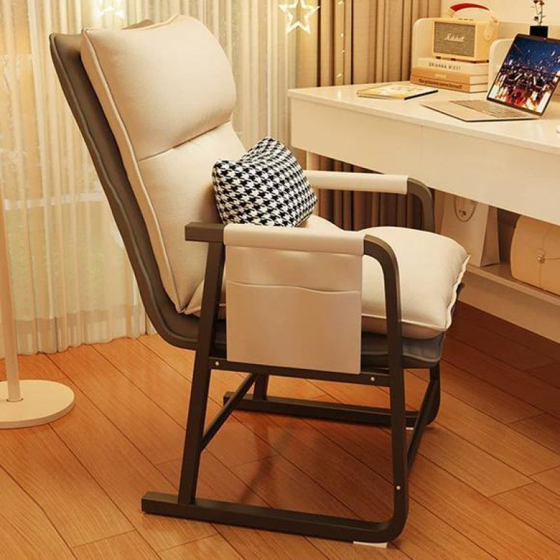 Modern Minimalist Fabric Carbon Steel Cotton Square Desk Chair Footrest Backrest Adjustable For Home Office