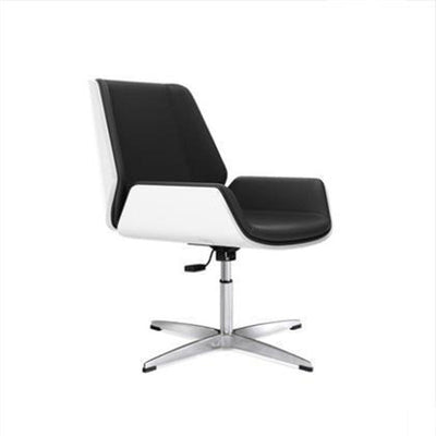 Contemporary Nordic Square Leather Board Steel Desk Chair Backrest Swivel For Home Office