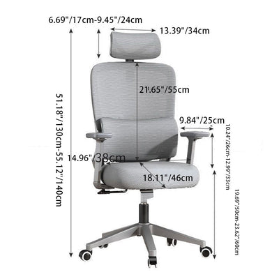 Modern Simplicity Mesh Sponge Metal Square Breathable Cushion Desk Chair Armrest Footrest Liftable For Home Office