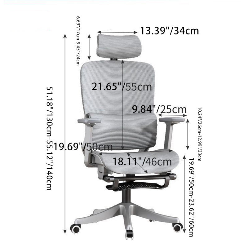 Modern Simplicity Mesh Sponge Metal Square Breathable Cushion Desk Chair Armrest Footrest Liftable For Home Office