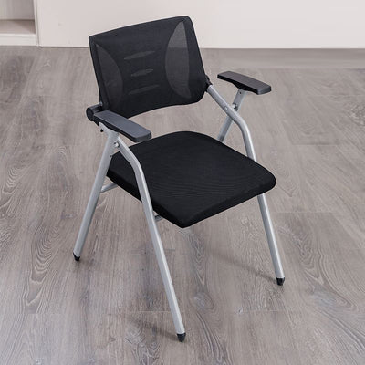 Modern Minimalist Mesh Sponge Metal Square Desk Chair Foldable Backrest With Table Plate For Home Office