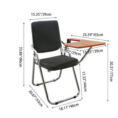 Modern Simplicity Leather Iron Sponge Square Desk Chair Writing Board Foldable Backrest For Home Office