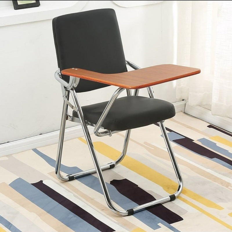 Modern Simplicity Leather Iron Sponge Square Desk Chair Writing Board Foldable Backrest For Home Office