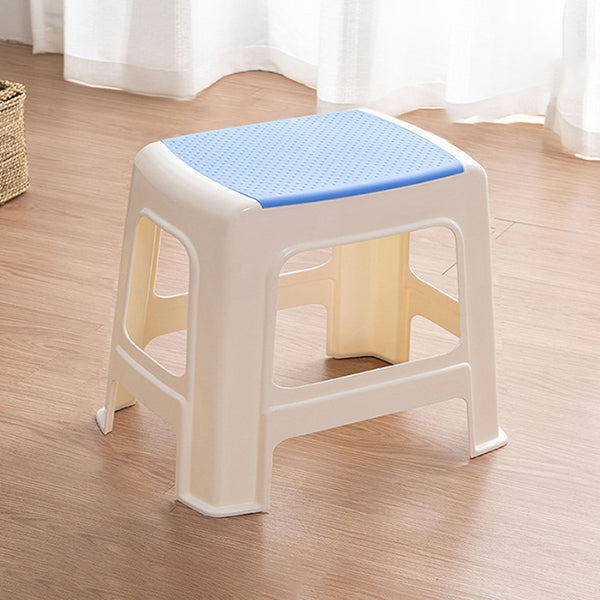 Tabouret bas rectangulaire minimaliste moderne en plastique PP pour salon 