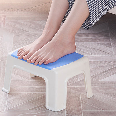 Tabouret bas rectangulaire minimaliste moderne en plastique PP pour salon 