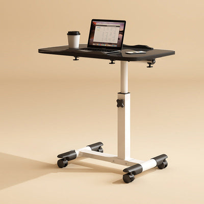 Modern Minimalist Rectangle Density Plate Stainless Steel Desk Liftable 4-Leg For Home Office