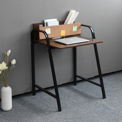 Modern Minimalist Rectangle Carbon Steel Medium Fiber Density Board Desk 4-Leg For Home Office