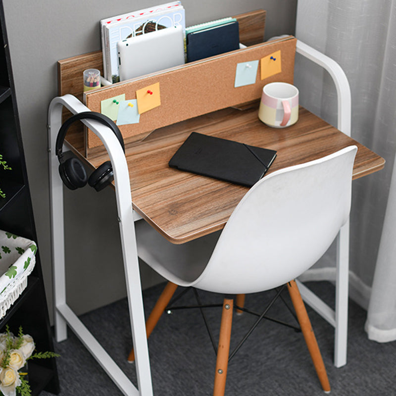 Modern Minimalist Rectangle Carbon Steel Medium Fiber Density Board Desk 4-Leg For Home Office