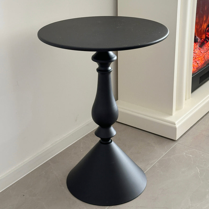 Contemporary Nordic Round Candlestick Shape Base Carbon Steel Coffee Table For Living Room