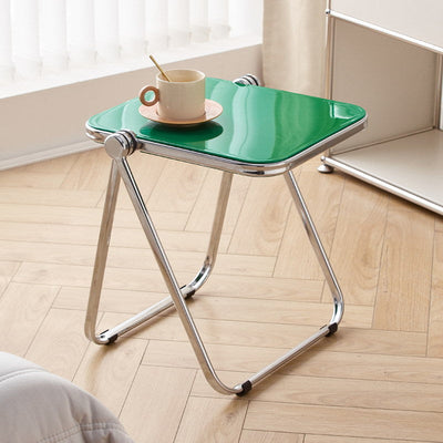 Modern Minimalist Foldable Square PET Metal Coffee Table For Living Room