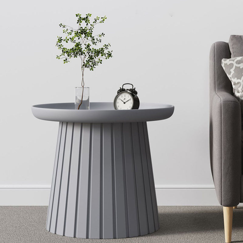 Modern Minimalist Round Tray Cylinder Plastic Coffee Table For Living Room