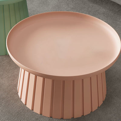 Modern Minimalist Round Tray Cylinder Plastic Coffee Table For Living Room