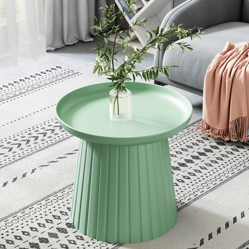 Modern Minimalist Round Tray Cylinder Plastic Coffee Table For Living Room