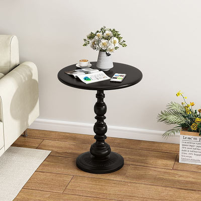 Contemporary Creative Round Iron End Table 1-Tier For Living Room