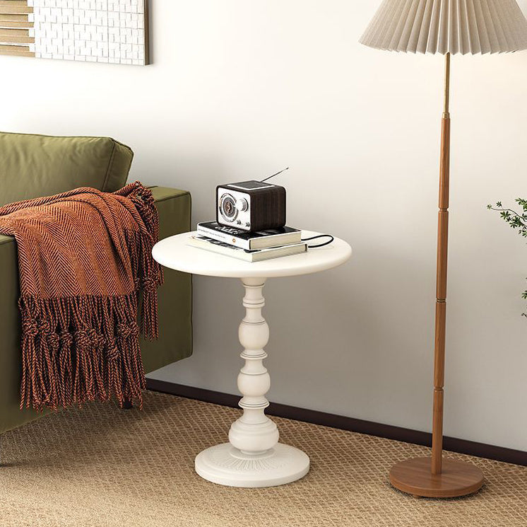 Contemporary Creative Round Iron End Table 1-Tier For Living Room