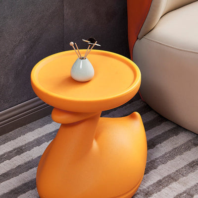 Contemporary Creative Duck Plastic End Table 1-Tier For Living Room