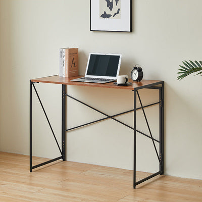 Contemporary Simplicity Rectangular Wood Iron Side Table 1-Tier For Study