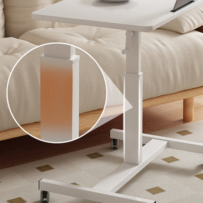 Modern Minimalist Rectangular Wood Steel Side Table 1-Tier For Living Room