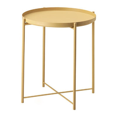 Contemporary Simplicity Round Steel End Table 1-Tier For Living Room