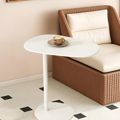 Modern Minimalist Oval Iron End Table 1-Tier For Living Room