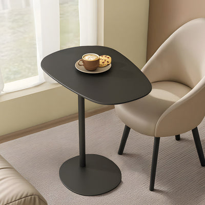 Modern Minimalist Oval Iron End Table 1-Tier For Living Room