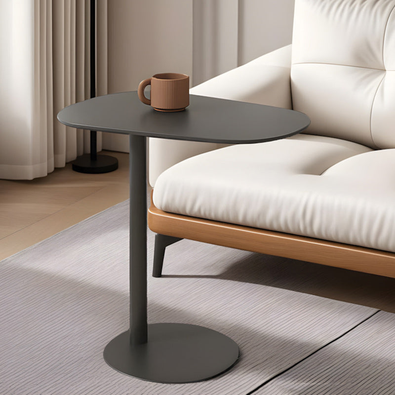 Modern Minimalist Oval Iron End Table 1-Tier For Living Room