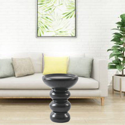 Contemporary Nordic Cylinder Resin Coffee Table 1-Tier For Living Room