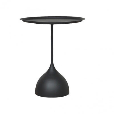 Modern Minimalist Round Iron End Table 1-Tier For Living Room