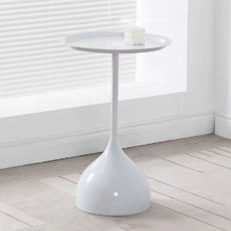 Modern Minimalist Round Iron End Table 1-Tier For Living Room