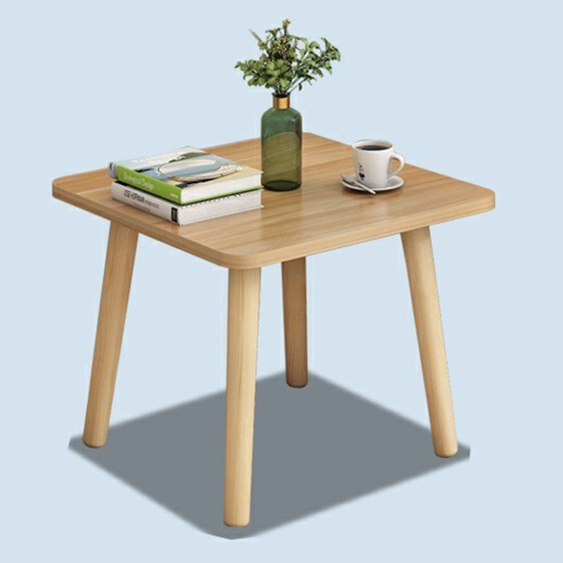 Modern Minimalist Square Particle Board Tabletop Wood End Table 1/2-Tier For Living Room