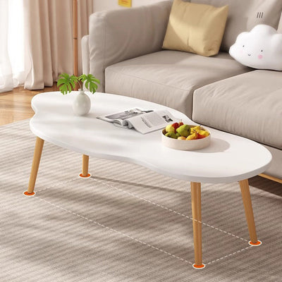 Modern Minimalist Clouds Density Board Coffee Table 1-Tier For Living Room