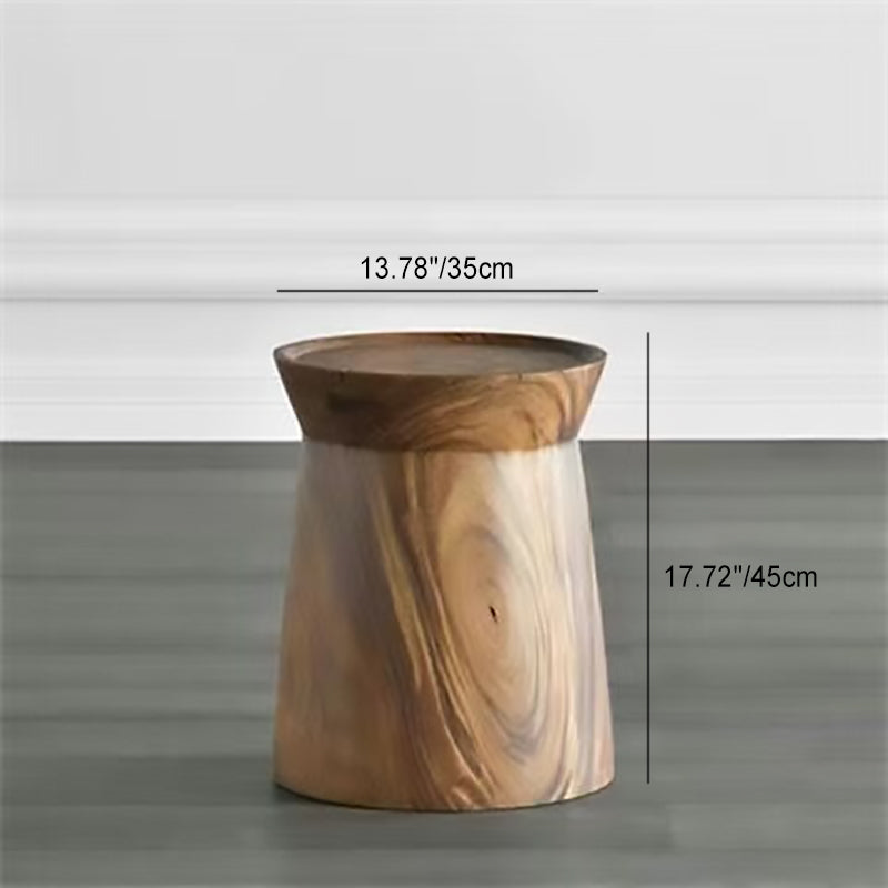 Contemporary Creative Hat Shape Wood End Table 1-Tier For Living Room