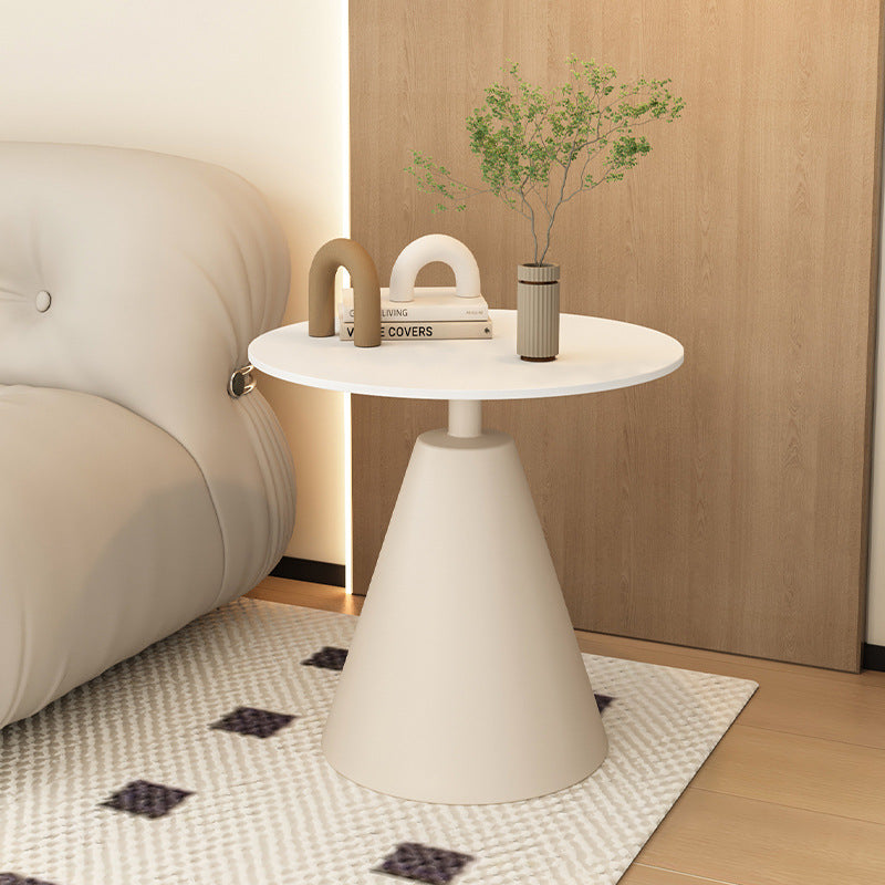 Modern Minimalist Round Cone Rock Slab End Table 1-Tier For Living Room